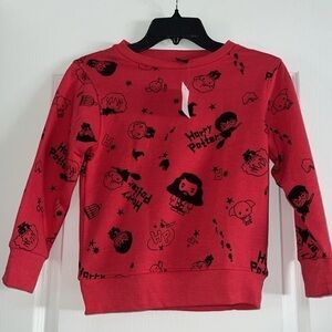Red & black unisex kids crewneck sweatshirt Harry Potter wizards small